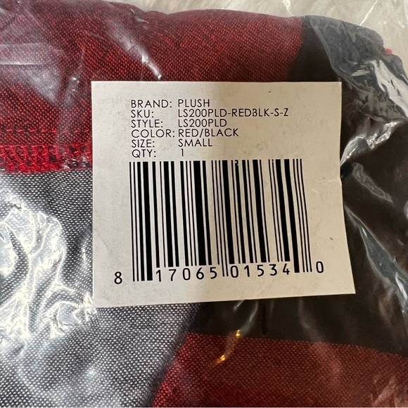 NIP Plush Revolve Ultra Soft Buffalo Plaid Pajama PJ Set Red Black Womens XS S L - Picture 9 of 11